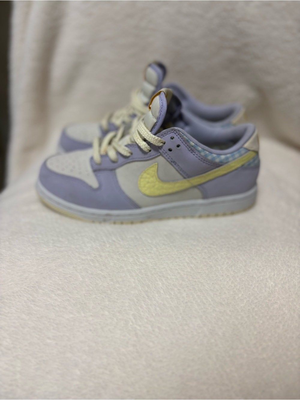 Kids Nike Easter 2025 Lavender & Pale Yellow Low-Top Sneakers